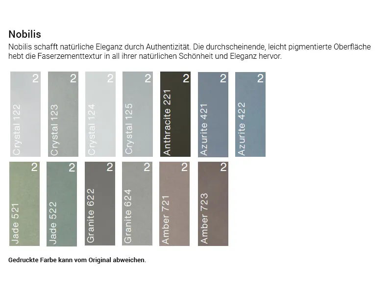 8mm NOBILIS Faserzement Fassadenplatte