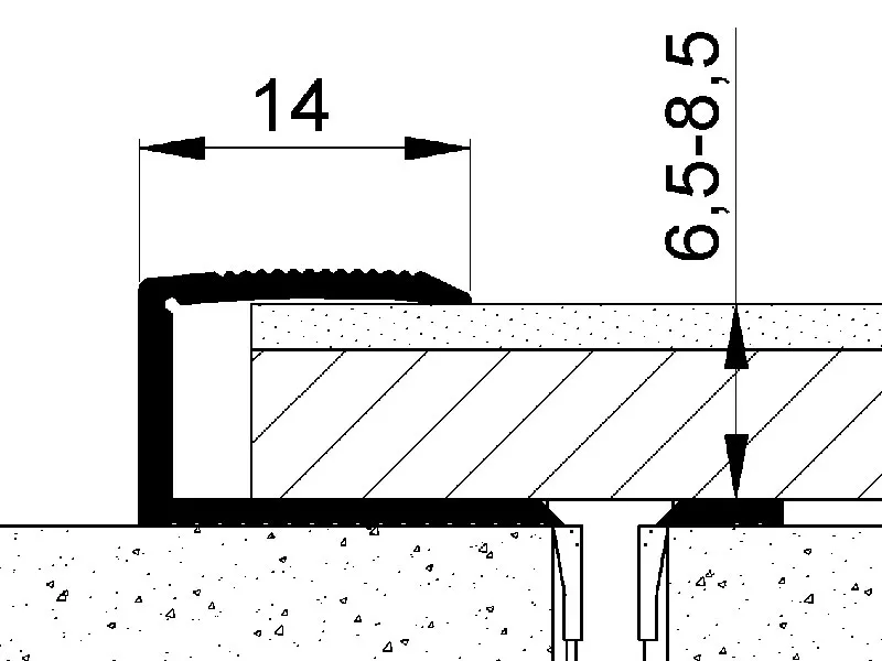 270cm Silber Einfassprofil 8608