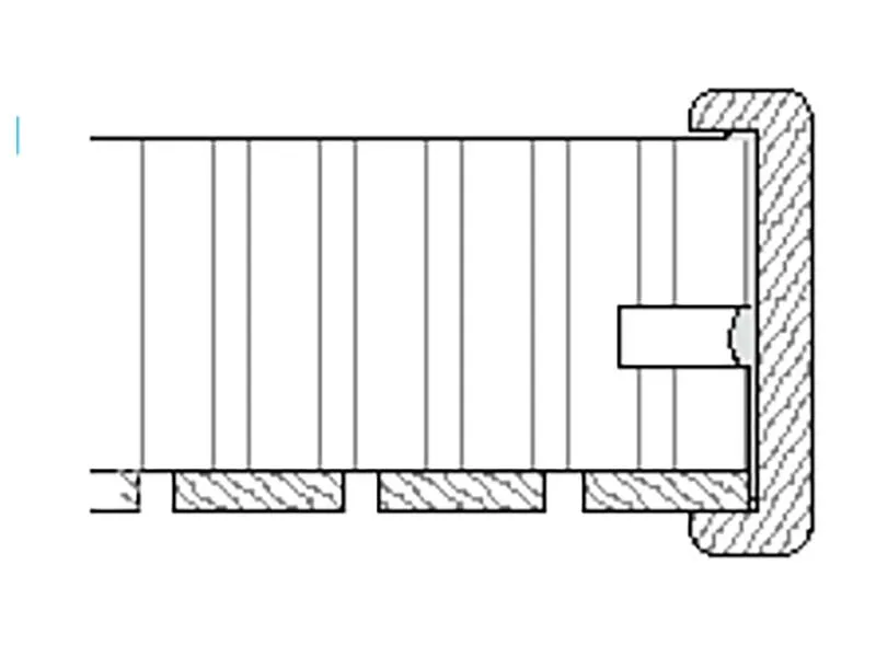 41x11mm Eiche Abschlussprofil