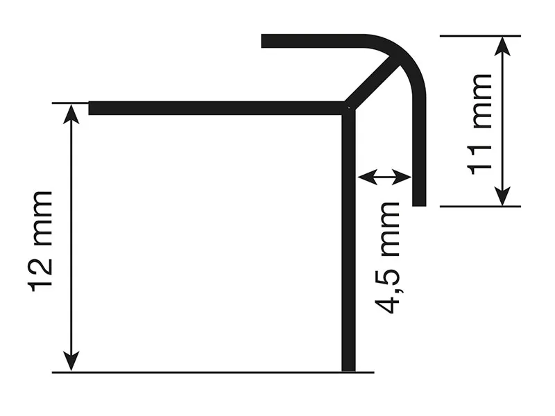 Alu Wei&szlig; Aussenecke 2,80m