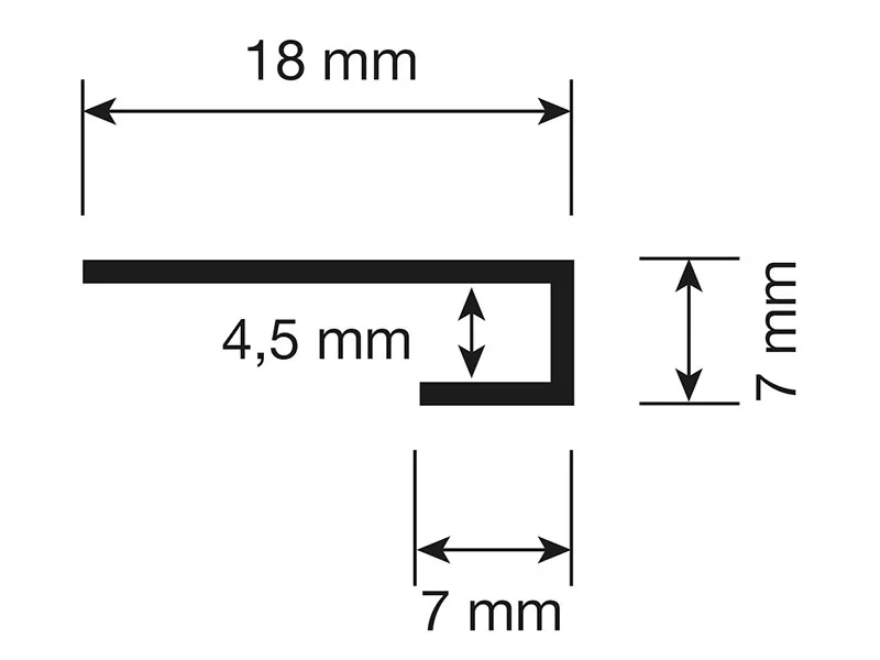 Alu Schwarz Abschlussprofil        2,70m