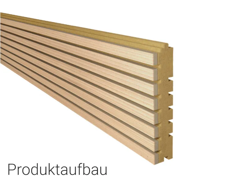 38mm Eiche/Natur Akustik Paneel N+F