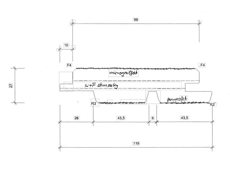 27x119mm Fichte APF10MN Medium/Medium