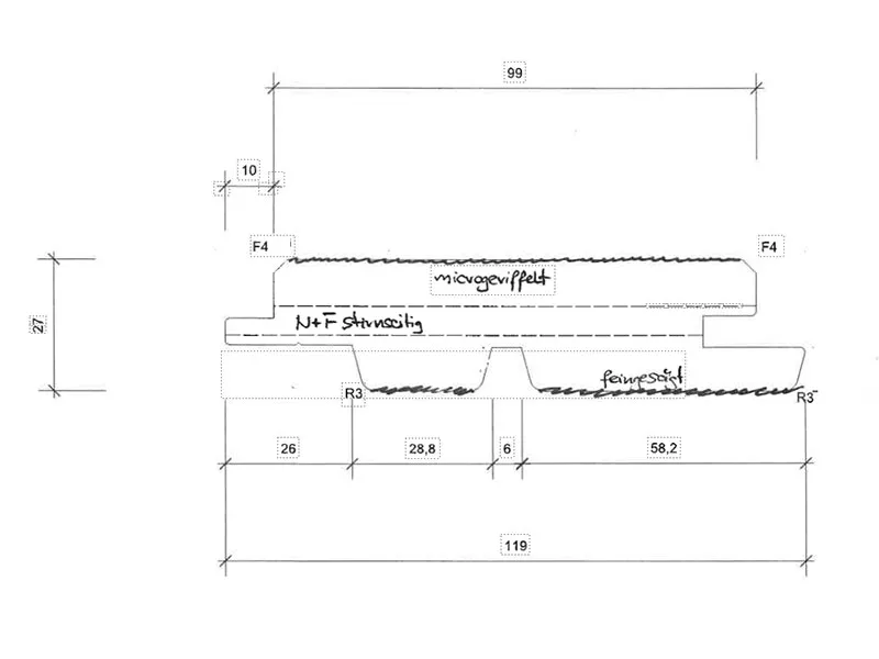 27x119mm Fichte APF10MN/1D/2D Schmal/Med