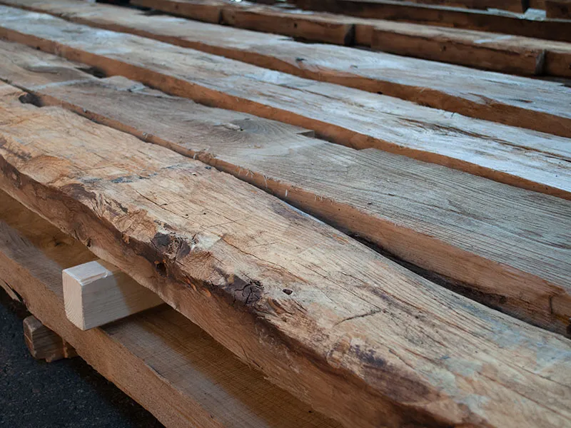 100mm R&uuml;ster Altholz Blockw&auml;nde KD