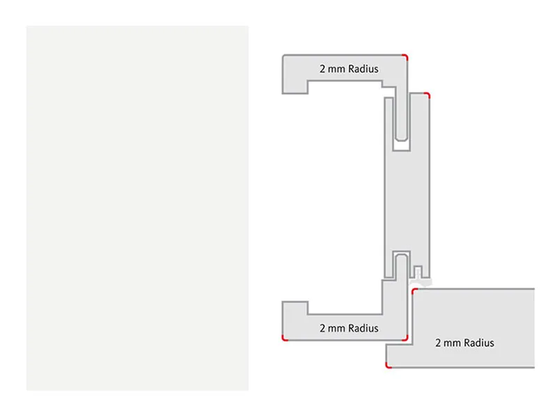 DL160x735x1985mm CPL Glattwei&szlig;